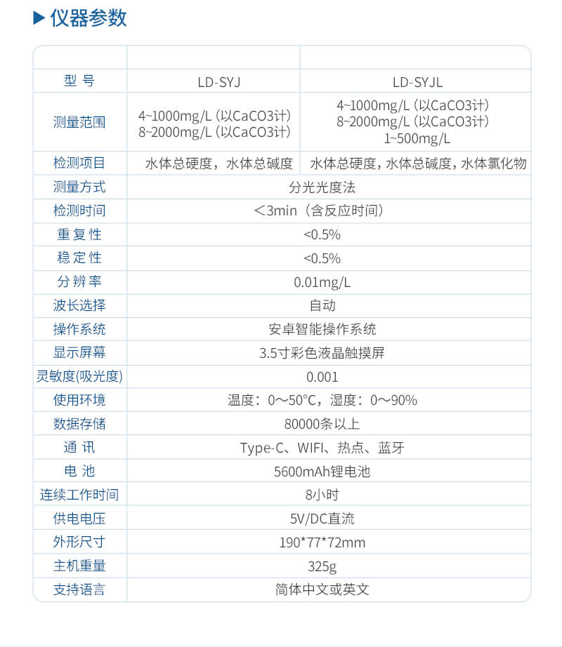 總硬度總堿度檢測(cè)儀