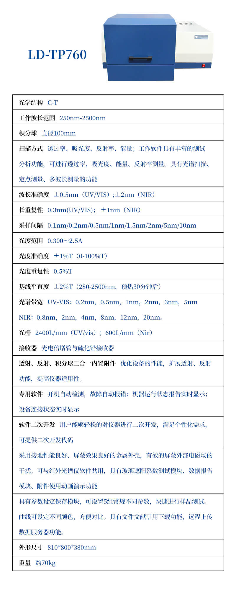 紫外可見近紅外分光光譜儀